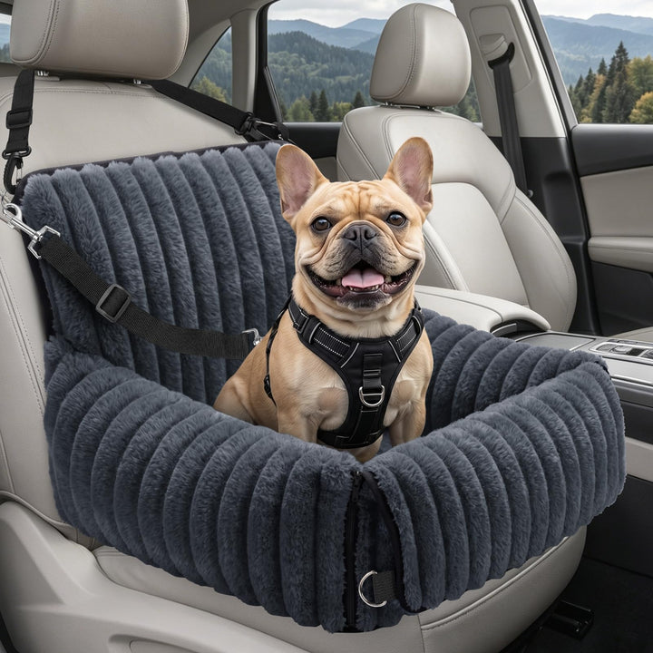 MIXJOY Hunde Autositz für kleine bis mittlere Hunde, Waschbarer Ansteckbare Leine verdickter Memory-