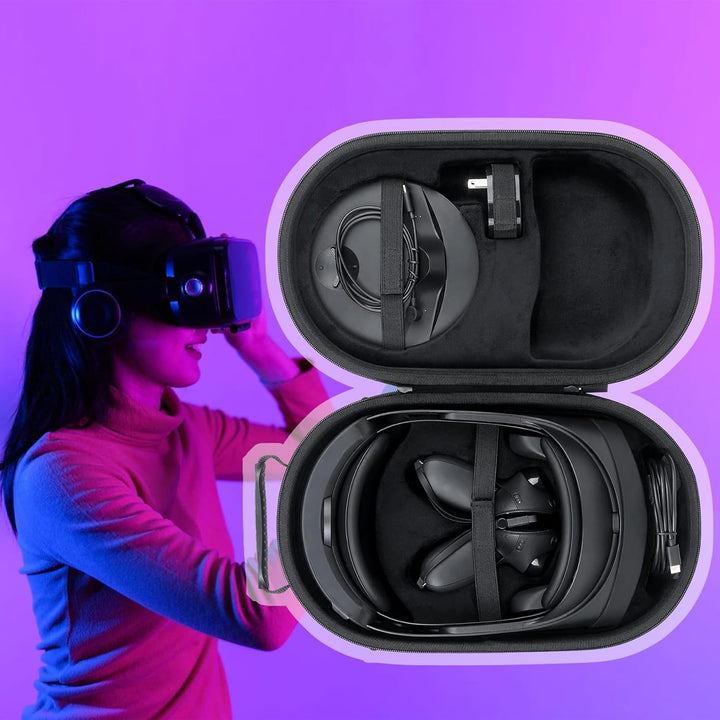 co2CREA Hart Reise Schutz Hülle Etui Tasche für Meta Quest Pro/Meta Quest 3 All-in-one VR Gaming Hea