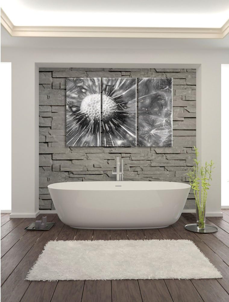 Pixxprint Pusteblume als Leinwandbild/Grösse: 3 Teilig (120x80) cm/Wandbild/Kunstdruck/fertig bespan