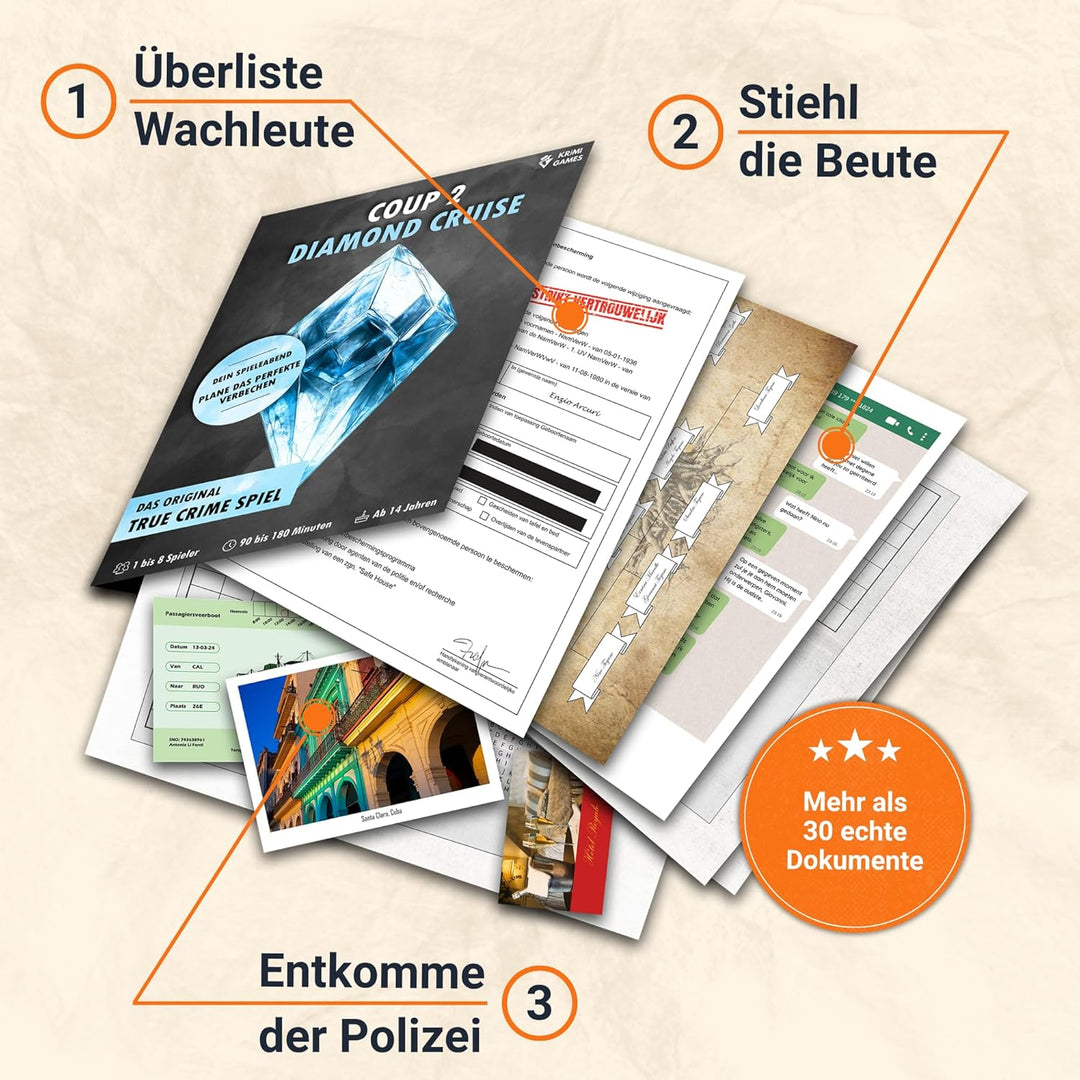 Coup Spiele – Reales Verbrecher-Spiel für zu Hause – Krimi-Spiele für Erwachsene (Coup 2: Diamond Cr