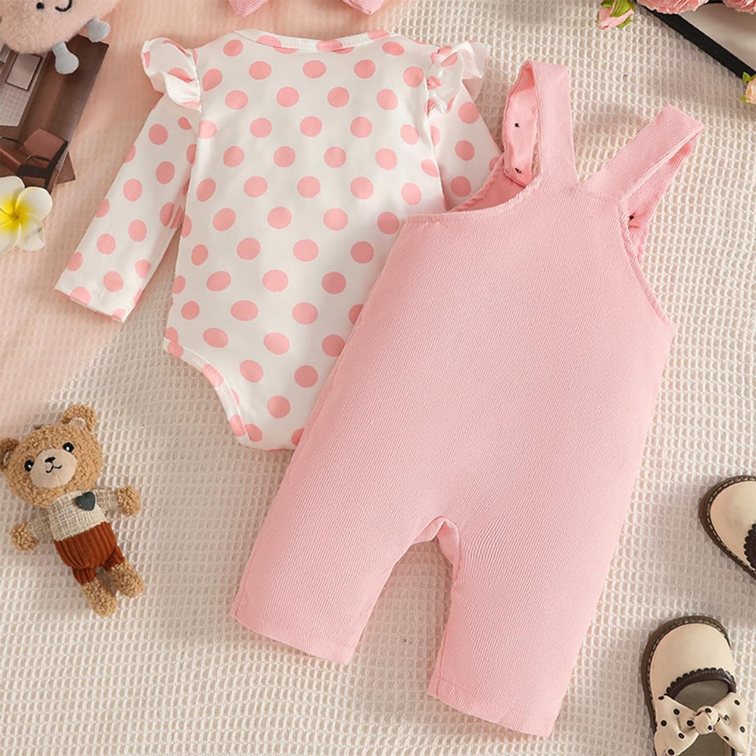 Baby Mädchen Kleidung Outfits Herbst Winter Niedlich Liebe Druck Strampler Cartoon Bär Overalls Hose