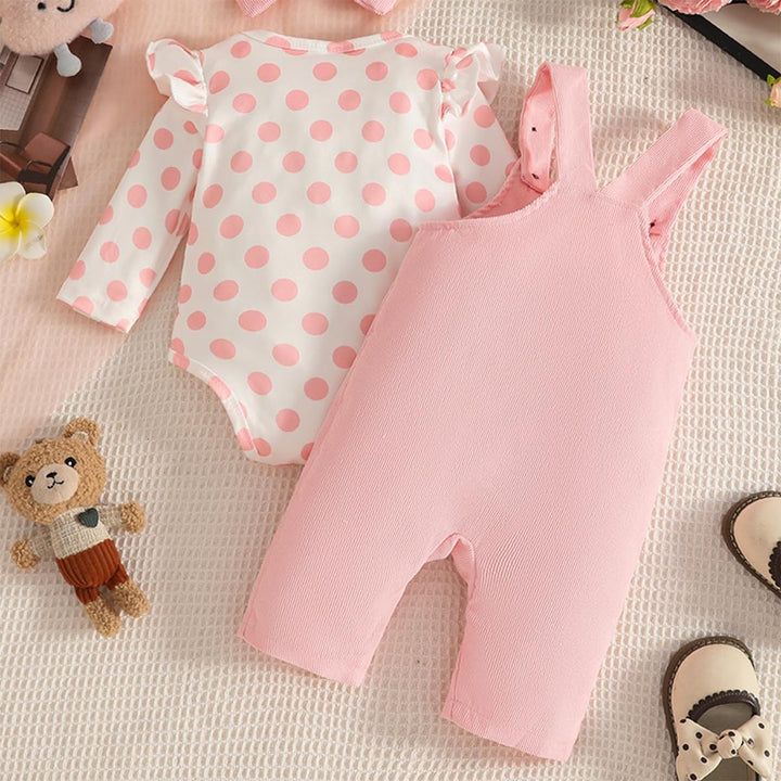 Baby Mädchen Kleidung Outfits Herbst Winter Niedlich Liebe Druck Strampler Cartoon Bär Overalls Hose