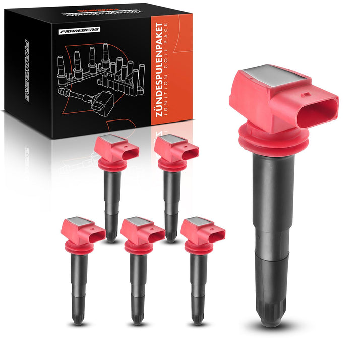 6x Zündspule Zündmodul 4-Polig für C-a-y-e-n-n-e 9PA P-a-n-a-m-e-r-a 970 3.6L 4.8L 2007-2016 9486021