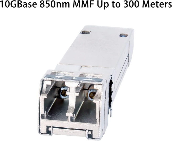 4 Stück 10G Sfp LC MMF300m 10GBase-SR SFP+ Transceiver, 10G 850nm MMF, bis zu 300 Meter, Kompatibel
