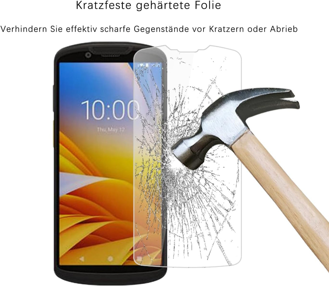 Displayschutzfolie für Zebra TC53 TC58 TC5301 Scanner, 3 Stück, Gehärtetes Glas, Hohe Auflösung, Bru