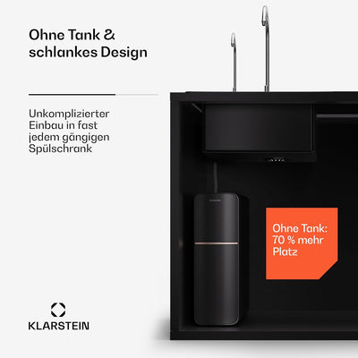 Klarstein Osmose-Wasserfilter-System für Umkehrosmose, 800GPD Untertisch Wasserfilter-System für Tri