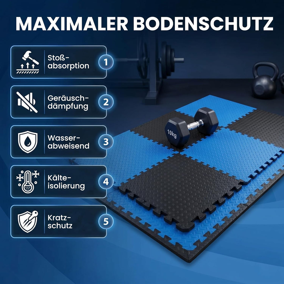 Fitem Puzzlematte aus EVA-Schaumstoff – Sportmatte – Bodenschutz – Garage – Tatami – Pool – Fitness