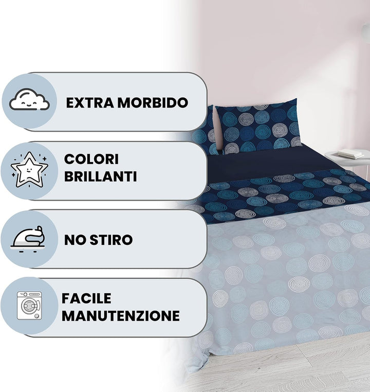 Italian Bed Linen MB Home Italy “Fantasy” Bettwäsche-Set, Ipnotic, Doppelbett Ipnotic Doppelbett, Ip