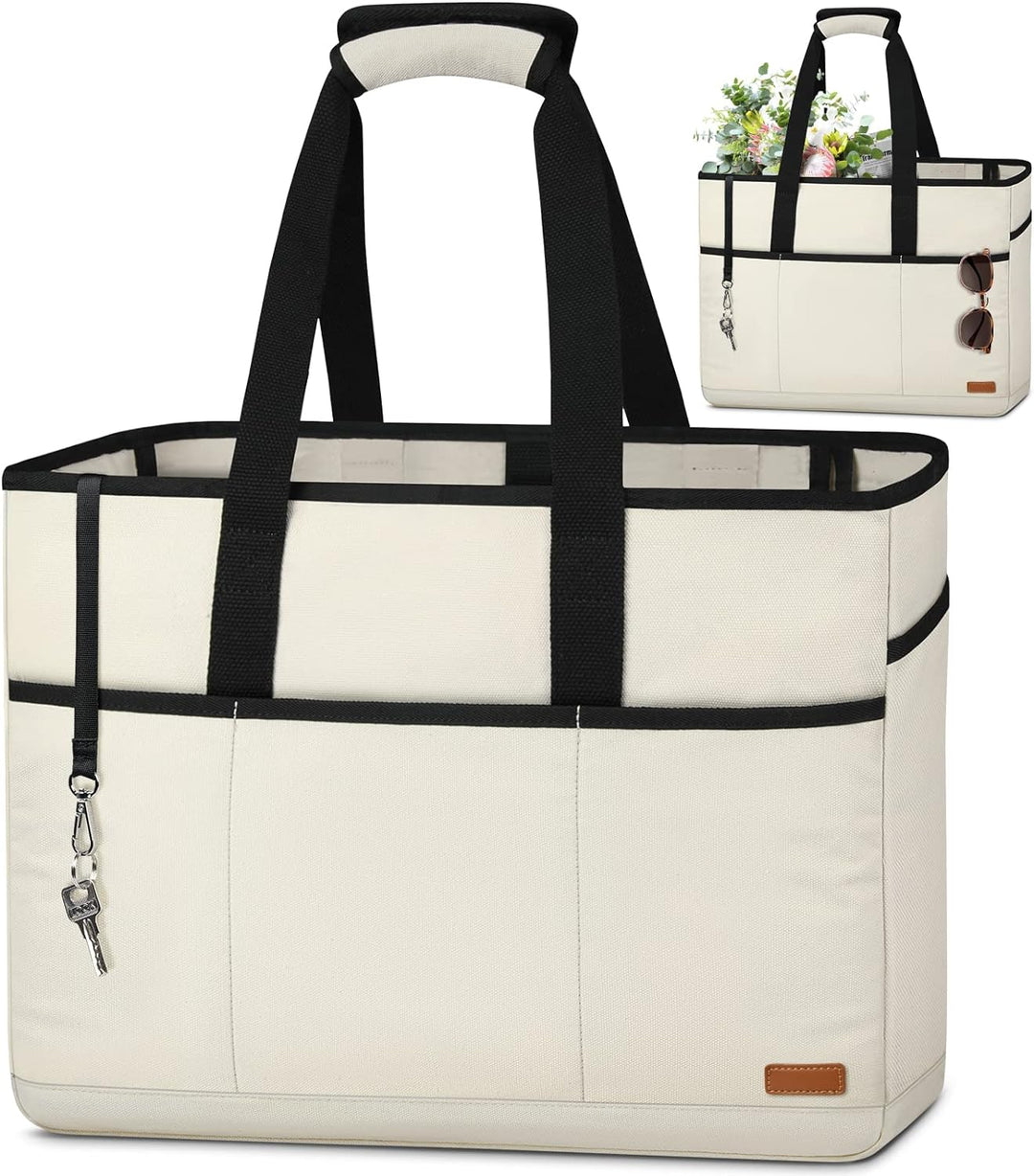 Lubardy Strandtasche XXL Familie Gross Damen Badetasche Shopper mit Reissverschluss Wasserdicht 40L