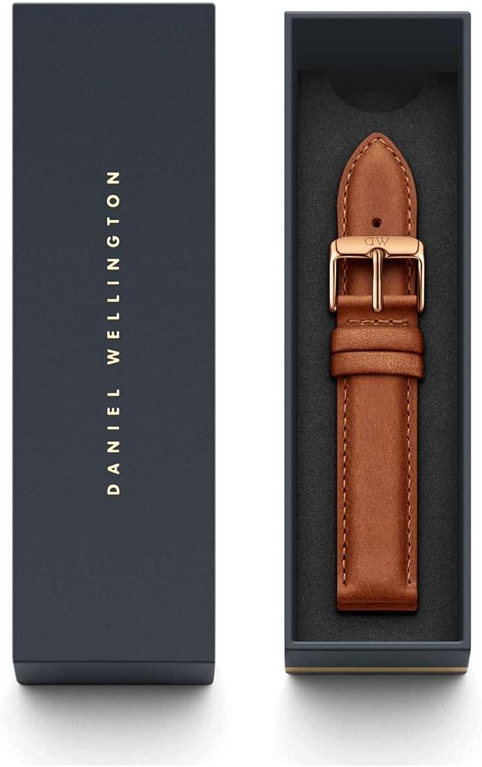 Daniel Wellington Classic Durham, Hellbraun/Roségold Uhrenarmband, 18mm, Leder, für Damen und Herren