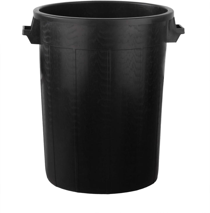 BigDean Universaltonne 100 Liter ohne Deckel Allzweck Tonne Schwarz mit 2 Tragegriffen 100 Liter Ton