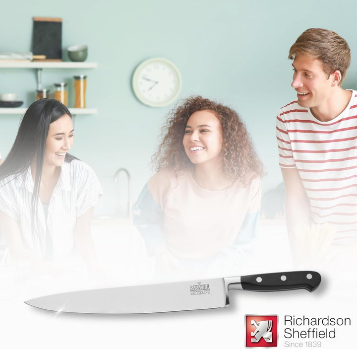 Richardson Sheffield V SABATIER Kochmesser, gehärteter Klingenstahl, rostfrei, extrem scharf, Profi