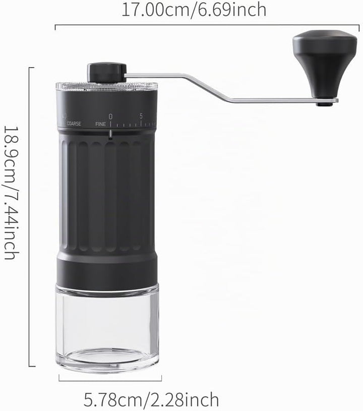 Tragbarer Kaffeemühle Konischer Mahlwerk für Espresso French Press Pour Over Doppellager Äusserer Ei