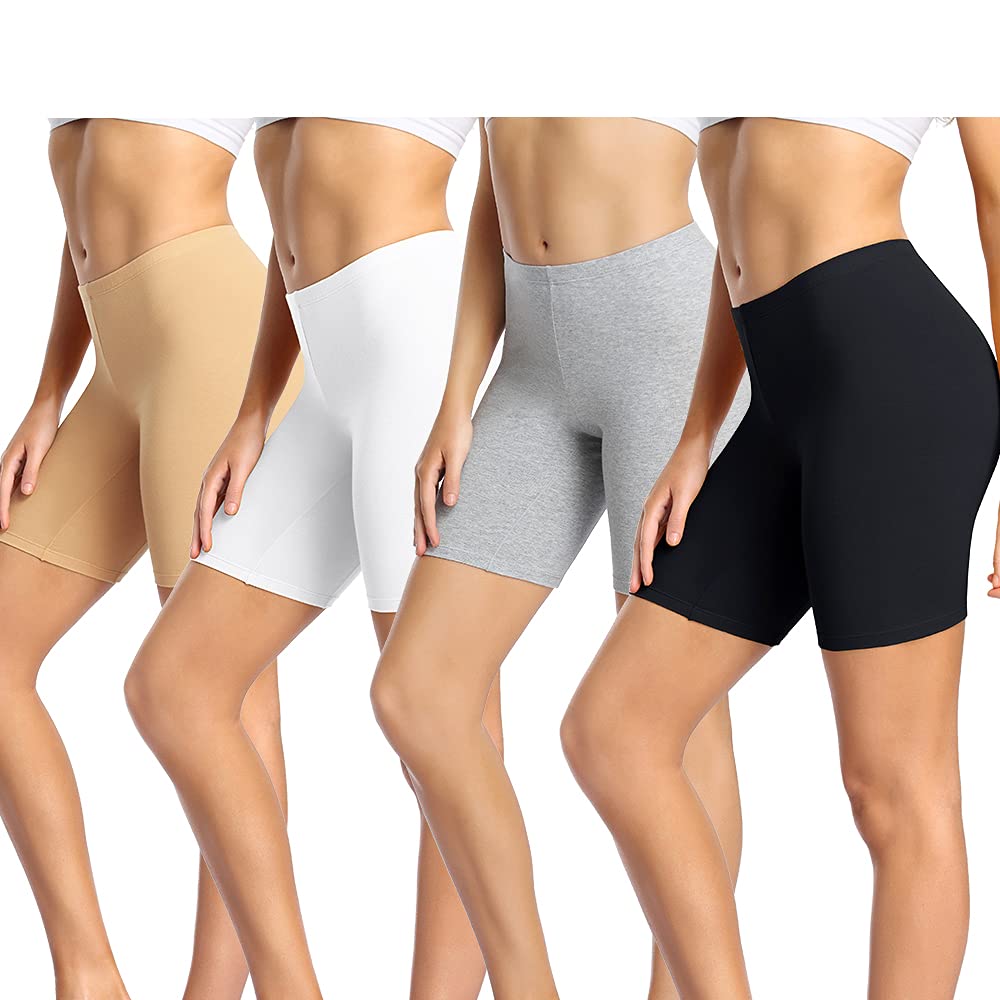 wirarpa Radlerhose Damen Kurz Baumwolle Boxershorts Unter Kleid Rock Unterhosen mit Bein Anti Scheue