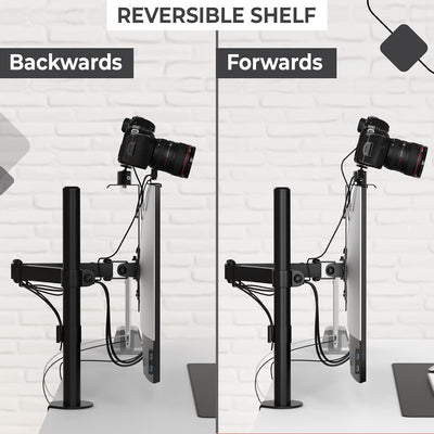 HumanCentric DSLR Monitor Mount - Monitor Shelf for Desk Camera Mount, Light Webcam and Microphone C