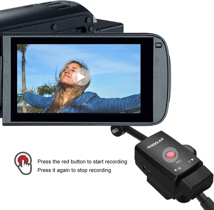 AODELAN Zoom-Fernbedienung für Camcorder Lanc Terminalstativ Aufnahme Zoom Video Kompatibel für Sony
