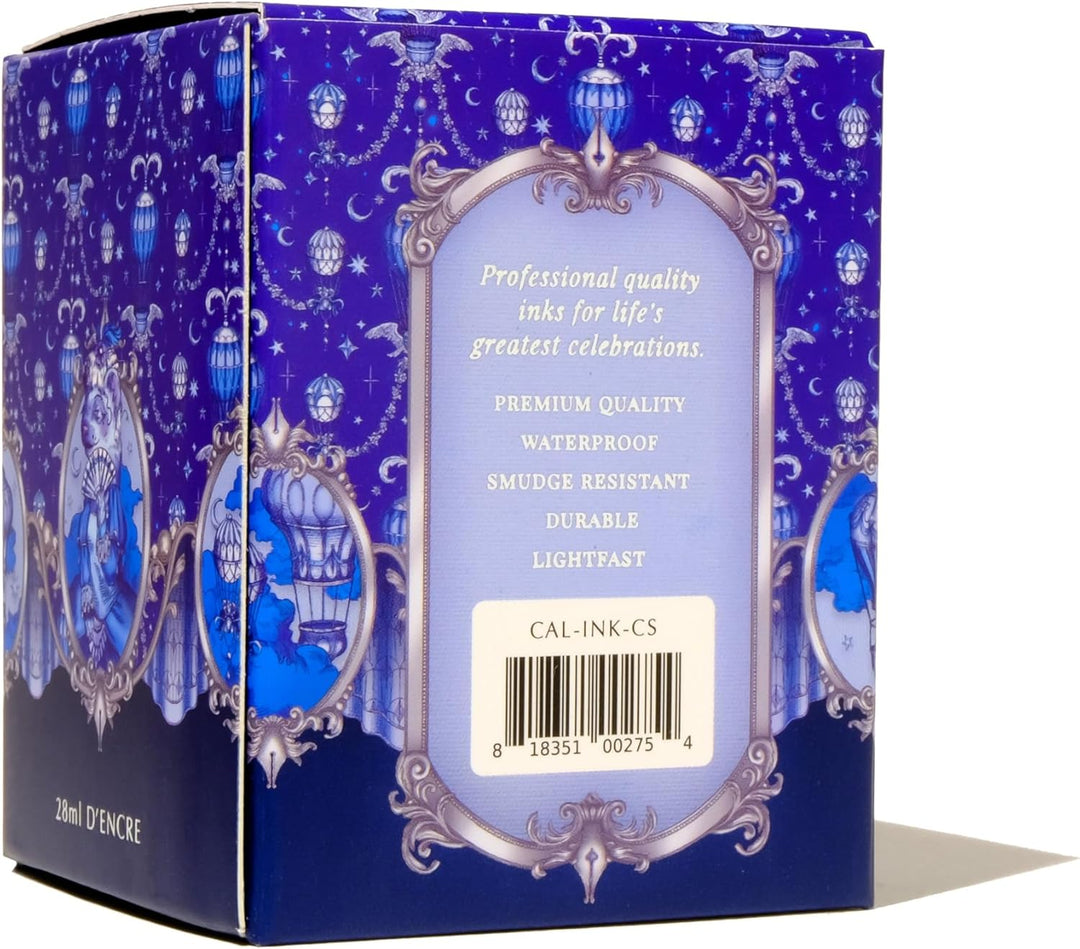 Ferris Wheel Press Calligraphy Ink | Navy Blue with Silver Shimmer | 28ml, Navy Blue with Silver Shi