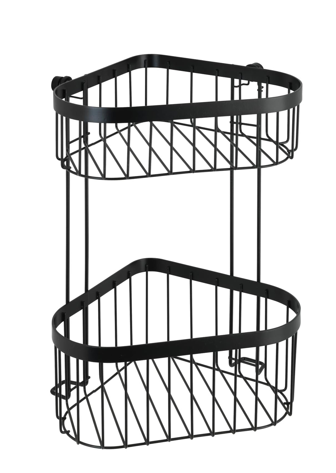 WENKO Eckregal 2 Etagen Classic Plus Black - Eckregal, Eckwandablage mit hochwertigem Rostschutz, St