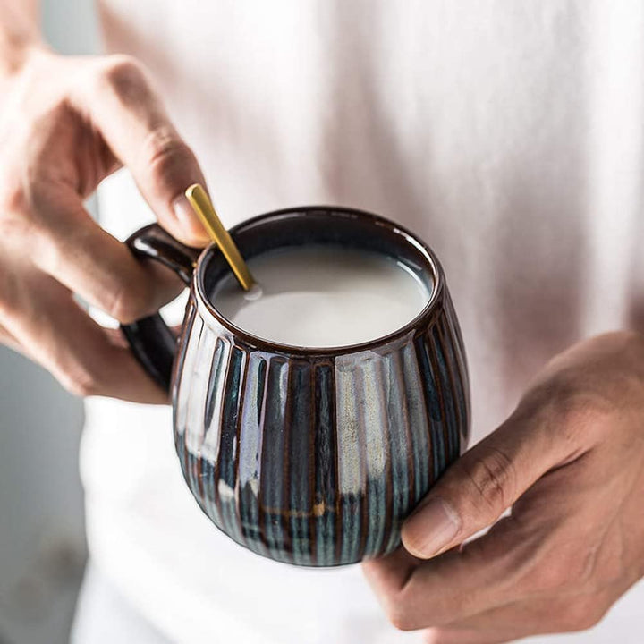 Saumo 5er Set 480 ml Hochwertige Handgefertigte Kaffeetassen aus Porzellan, Kaffee - Tasse in Modern