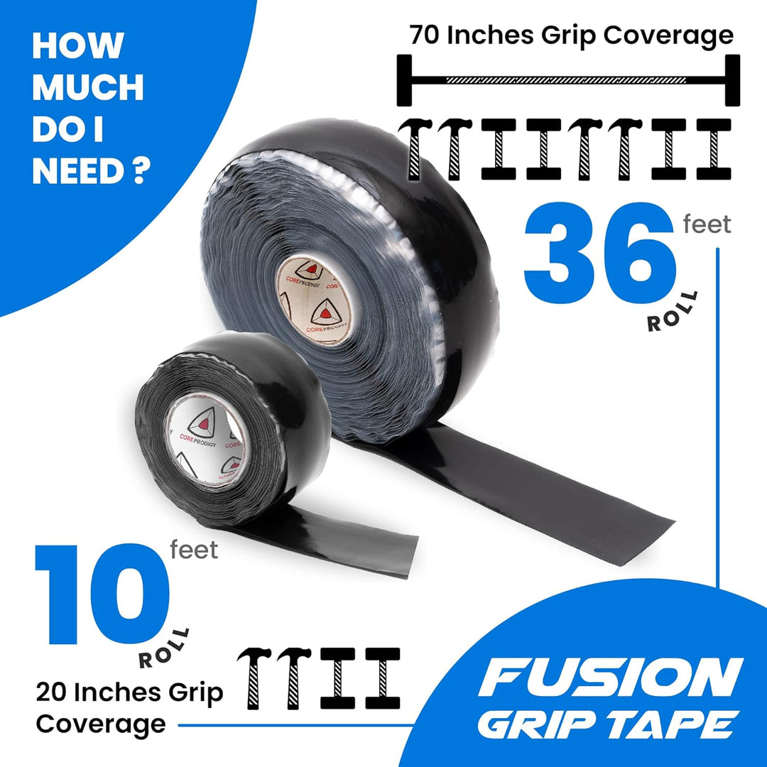 Core Prodigy Fusion Griffband aus Silikon und Gummi für Klimmzugstangen, Langhanteln, Kurzhanteln, S