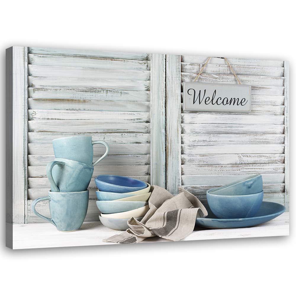 Feeby Vlies Leinwandbild Abstrakte Komposition 80x60 cm Wand Bild Kunstdruck Deko Wohnzimmer Wohnung