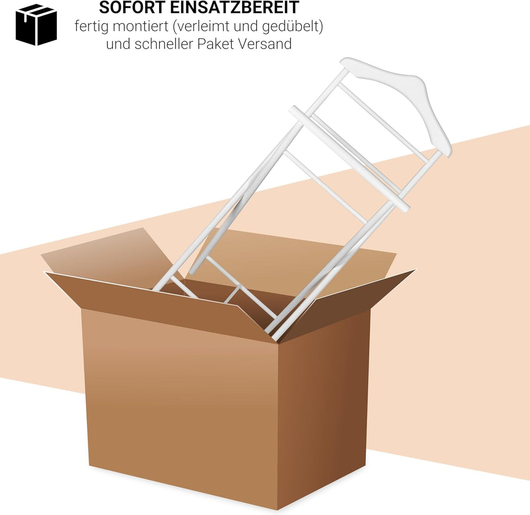 Stummer Diener aus Massiv Holz - klappbarer Herrendiener und Butler - fertig montierter Damendiener