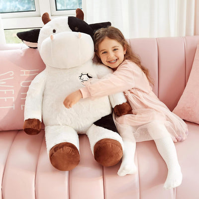 IKASA Gross Kühe Stofftier Riesenkuh Plüschtiere Kuh Kuscheltiere Gross Plüschtier Grosse Kuhen Stof