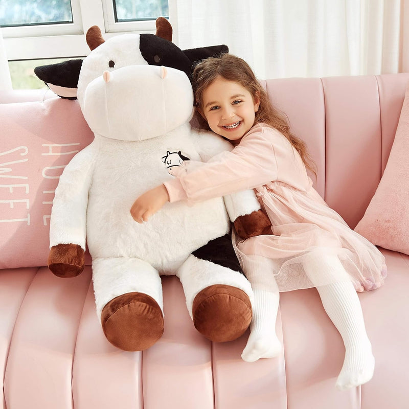 IKASA Gross Kühe Stofftier Riesenkuh Plüschtiere Kuh Kuscheltiere Gross Plüschtier Grosse Kuhen Stof