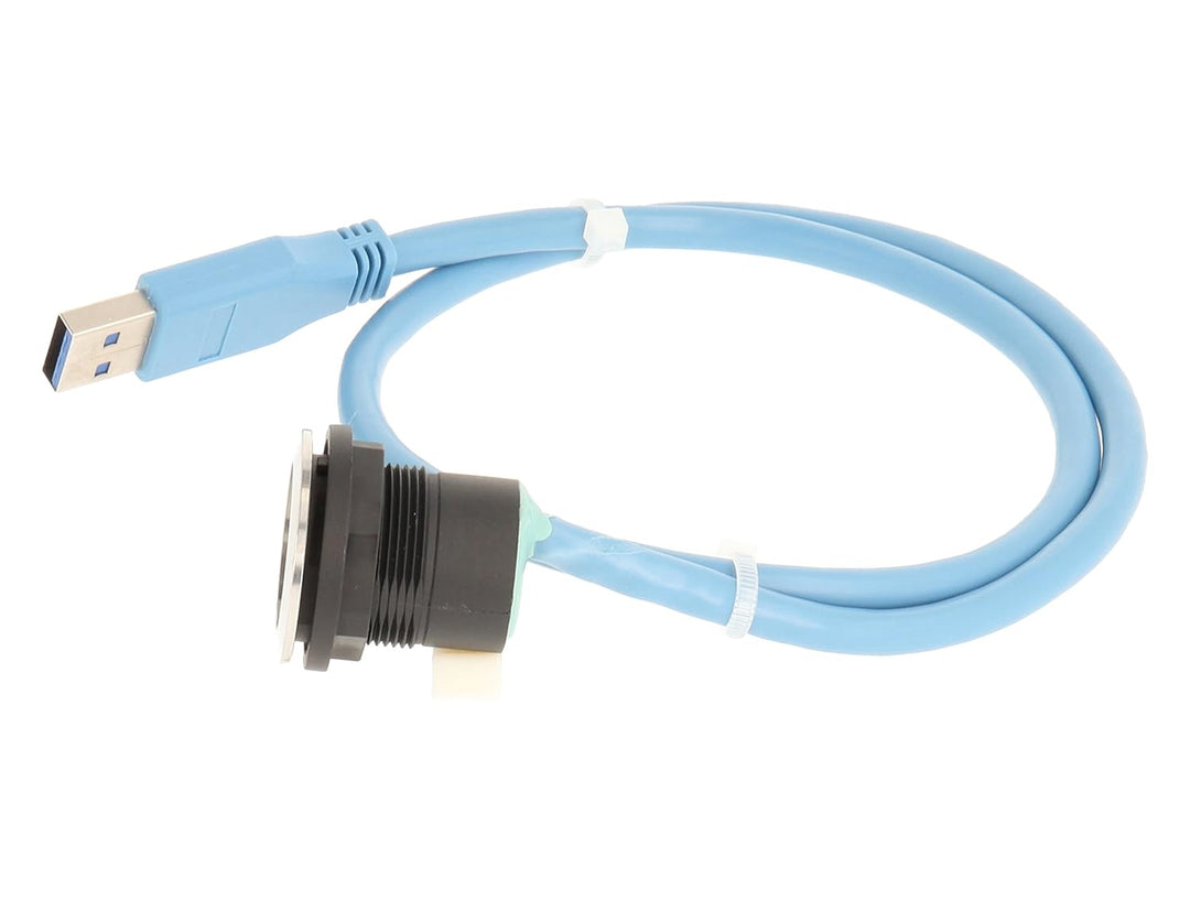 Schlegel 23.001.562 USB3.0-Buchse Edelstahl, 1x USB-Buchse Typ A, 1x USB3.0-Kabel Länge 60 cm und St