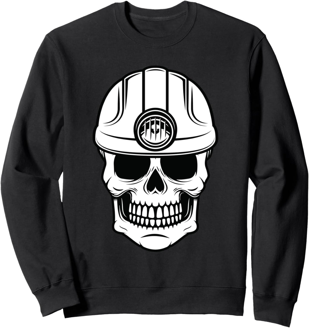 Retro Kohlenarbeitskräfte Schädel Geschenk für Geologen Sweatshirt