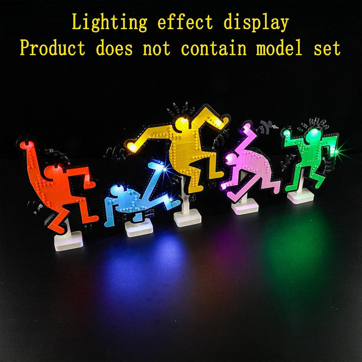 GEAMENT LED Licht-Set Kompatibel mit Lego Keith Haring Tanzende Figuren (Dancing Figures) Art 31216