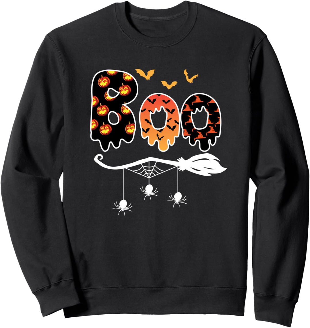 Funny Halloween Costume Witch Broom Boo Sweatshirt