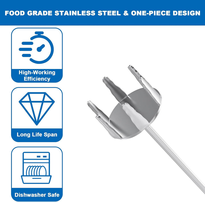 Outspark Schweinefleischabzieher aus Edelstahl mit Standard-Handbohrmaschine (7,6 cm) 3inch, 3inch