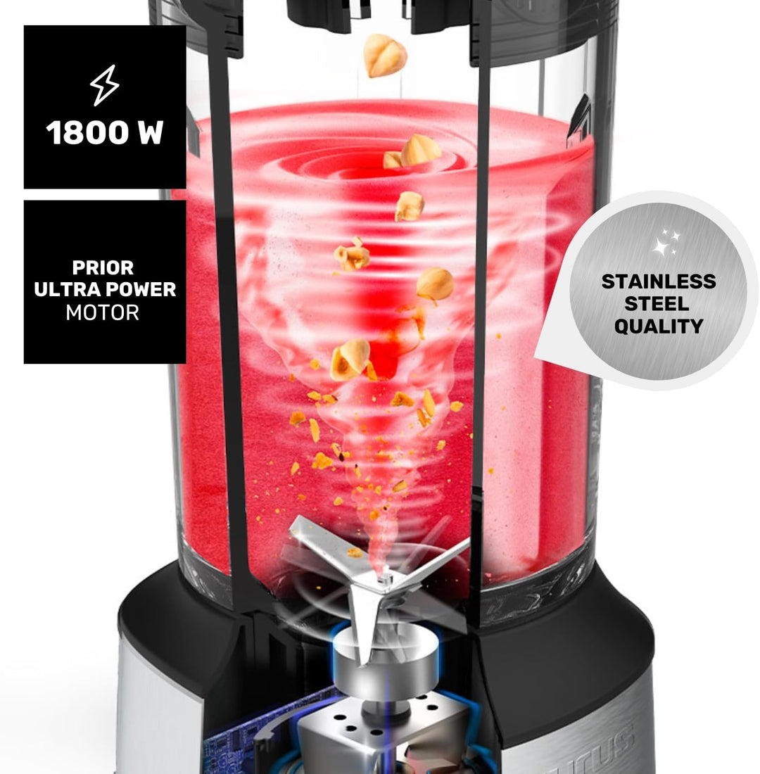 Taurus PRIOR ADVANCE Standmixer, 1800 W, 2 l, Bunt, Schwarz, Metallic