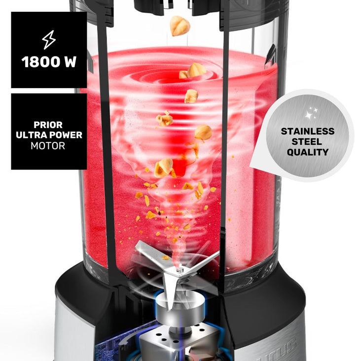 Taurus PRIOR ADVANCE Standmixer, 1800 W, 2 l, Bunt, Schwarz, Metallic