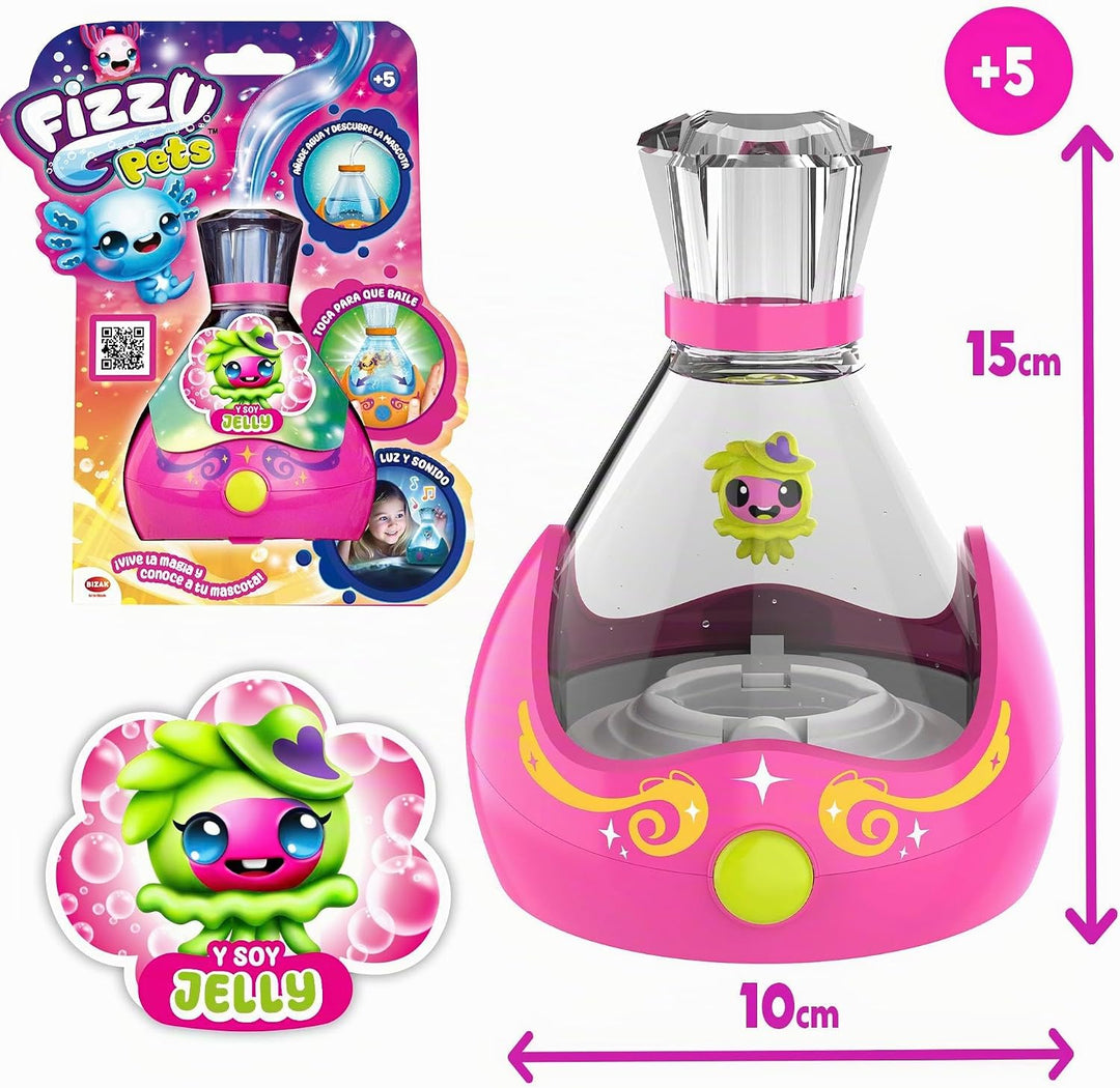 Bizak Fizzy Pets Jelly, magische Überraschung, Musik und Tanz zum Interagieren, Farbwechsel, ab 5 Ja