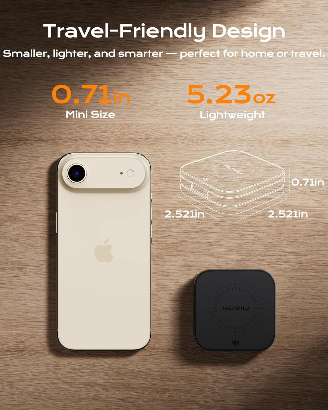 KU XIU X40 Turbo Qi2.2 25W 3-in-1 Ladestation für iPhone 17/16/15/14/13/12, 5W für Apple Watch und A