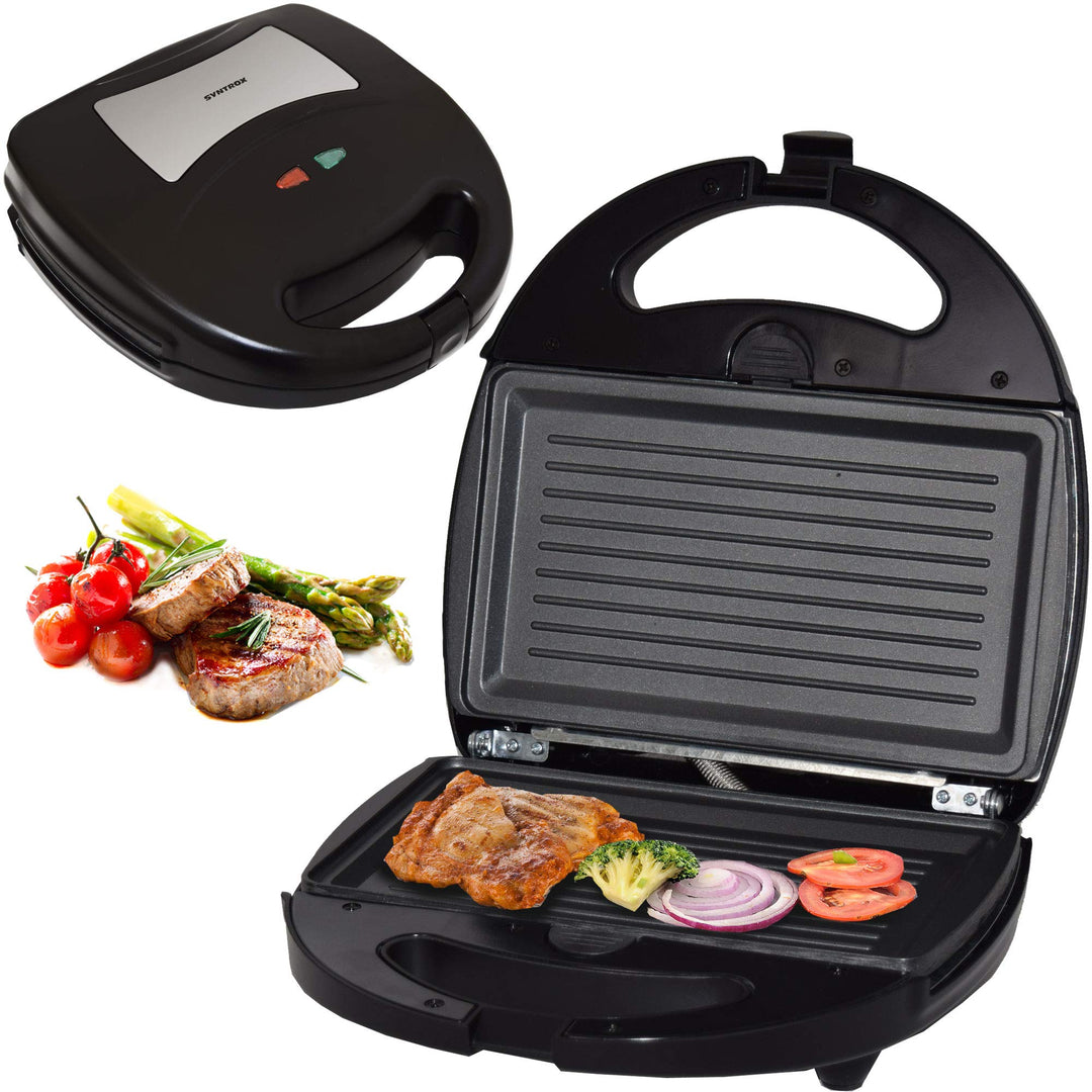 Syntrox Germany Grill Maker Chefmaker SM-1300W Grill mit herausnehmbaren Backplatten