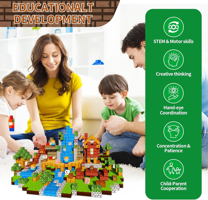 Magnetische Bausteine 168 Stück, 2.5CM Magnetblöcke, Montessori Sensorik Spielzeug, STEM Lernspielze