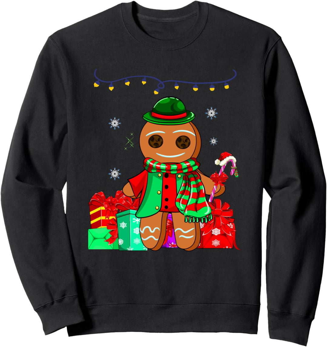 Frohe Weihnachten Kinder Geschenk Niedliches Lebkuchen Sweatshirt