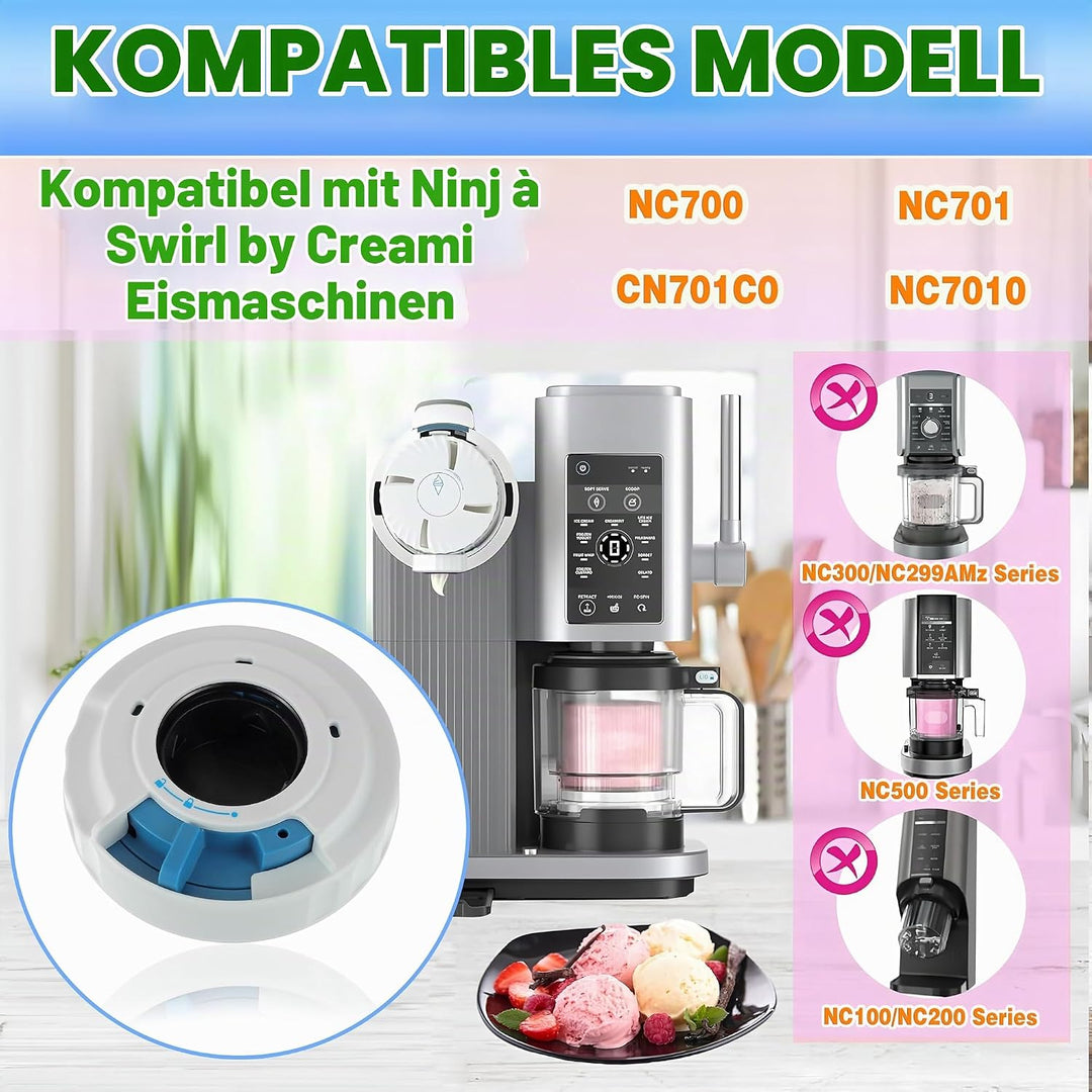 Abdeckung für Ninja NC700 Eismaschine, wiederverwendbarer Ninja Creami Ersatzdeckel, kompatibel mit