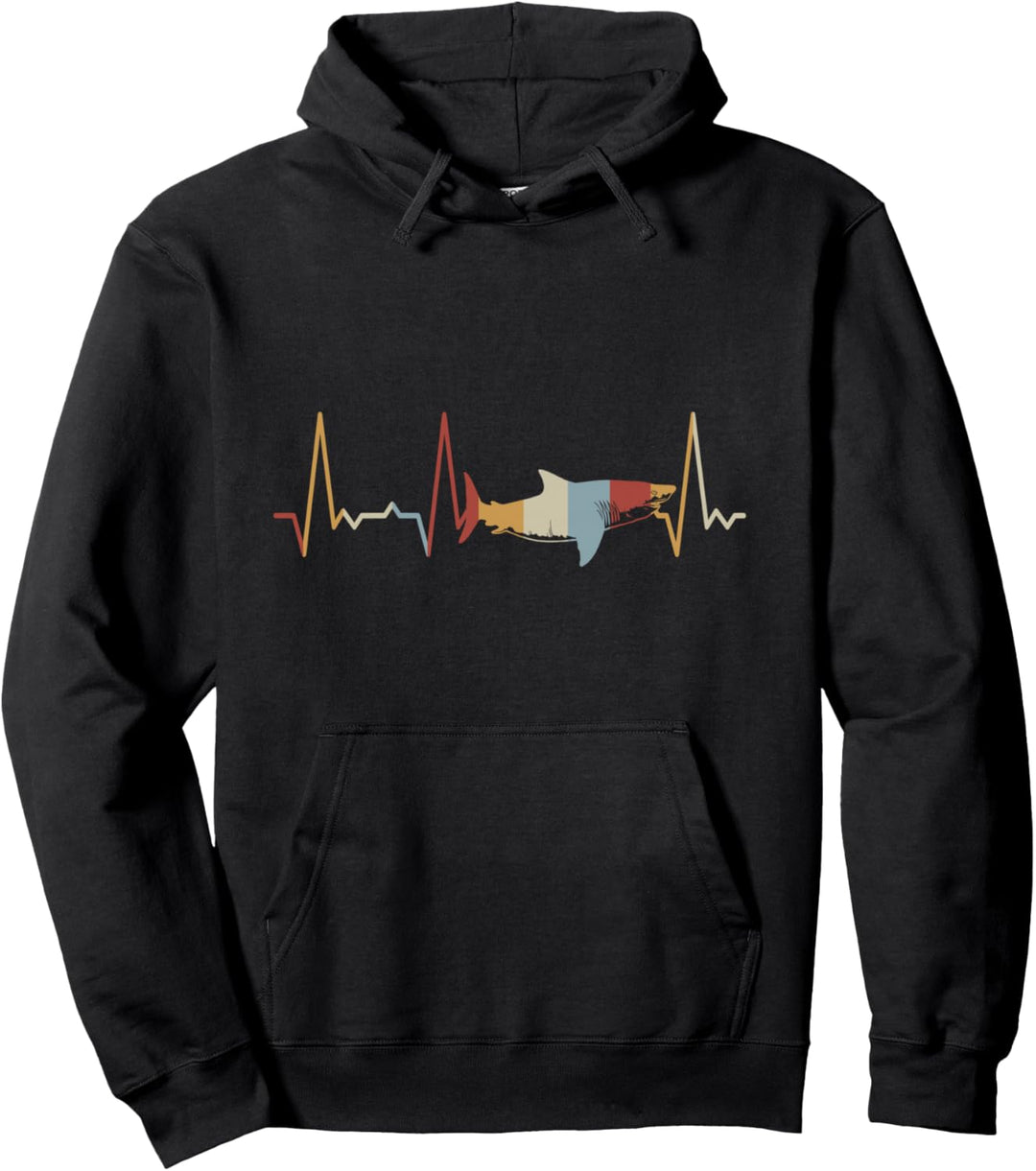 Herzschlag Hai Pullover Hoodie