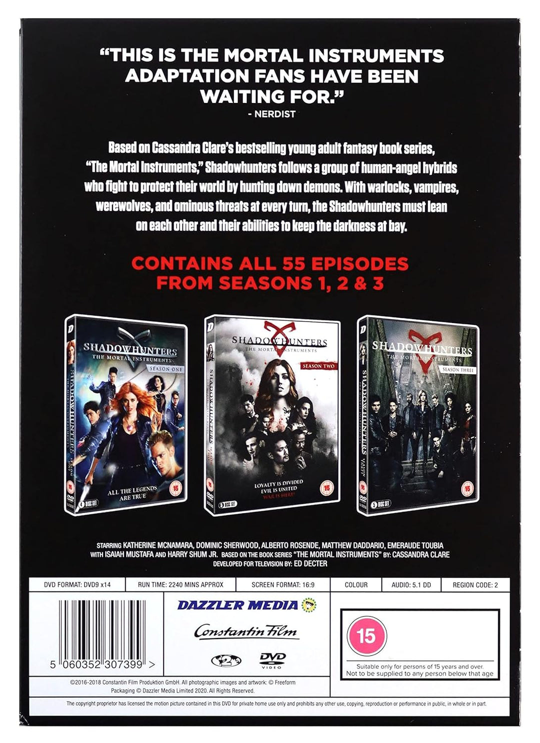 Shadowhunters Seasons 1,2 &3, DVD
