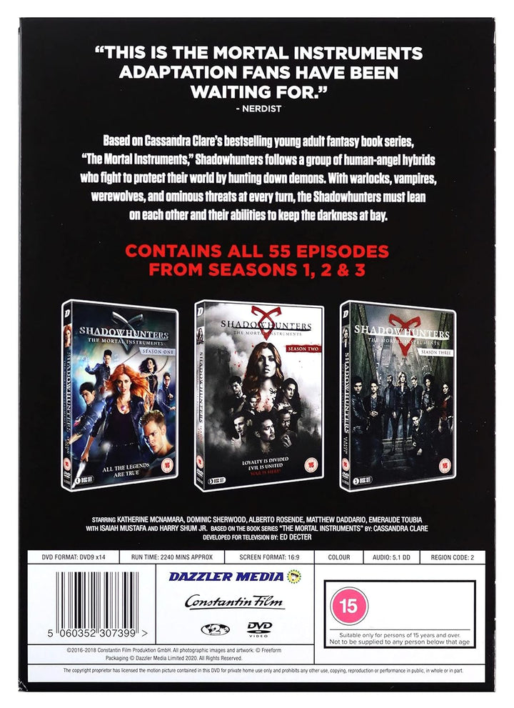 Shadowhunters Seasons 1,2 &3, DVD