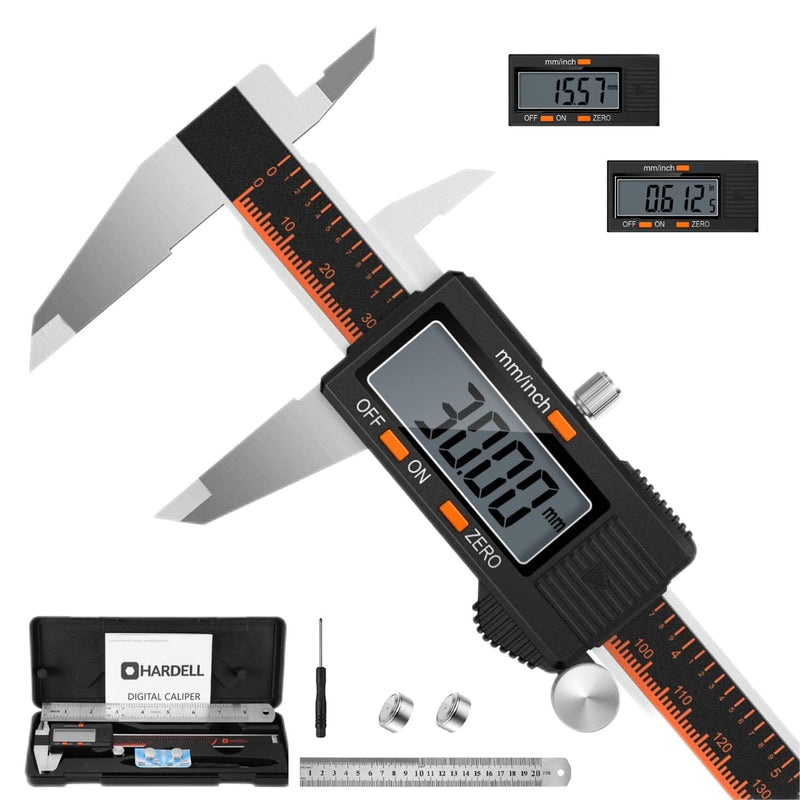 HARDELL Messschieber Digital 150mm, Schieblehre Digital Edelstahl mit LCD Display, Digitaler Messsch