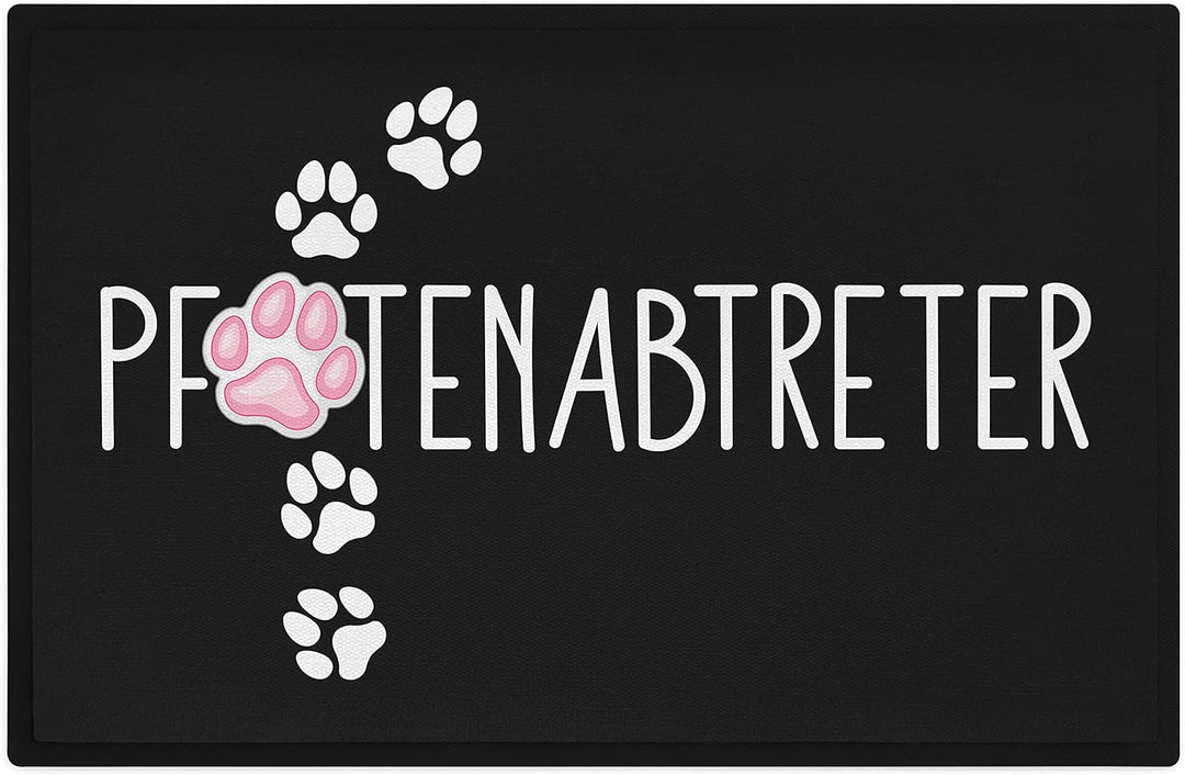 Trendation - Pfotenabtreter Fussmatte Geschenk Hundebesitzer Katzenbesitzer Lustiger Spruch Hunde Ka