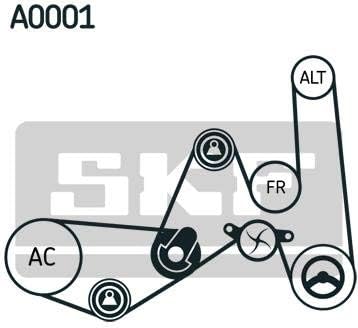 SKF VKMA 31051 Spannrollensatz für Nebentrieb