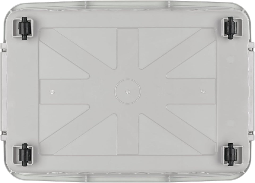 Cetomo,55L,6er-Pack, Aufbewahrungsbox mit deckel,Aufbewahrungsboxen, mit Clips, stapelbar, Wohnzimme