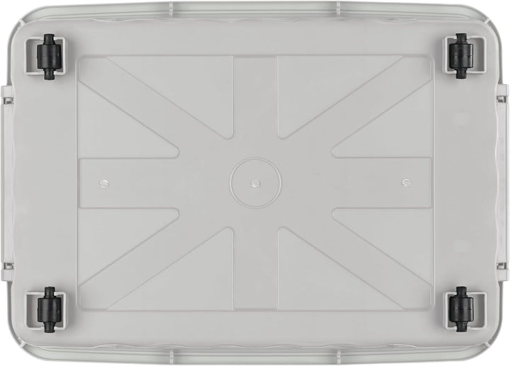 Cetomo,55L,6er-Pack, Aufbewahrungsbox mit deckel,Aufbewahrungsboxen, mit Clips, stapelbar, Wohnzimme