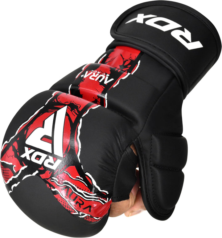 RDX Grappling Gloves Shooter NEW Aura F17 Black/Red M, Black/Red M